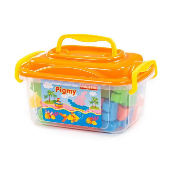 Construction Building Blocks Set - Pigmy 60pc in Container