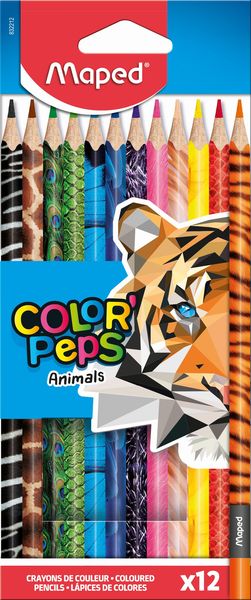 Maped Animal Triangular Colour Pencils 12's