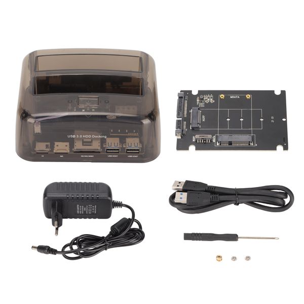 USB3.0 to IDE SATA 6Gbps Dual Bay External Hard Drive Docking Station