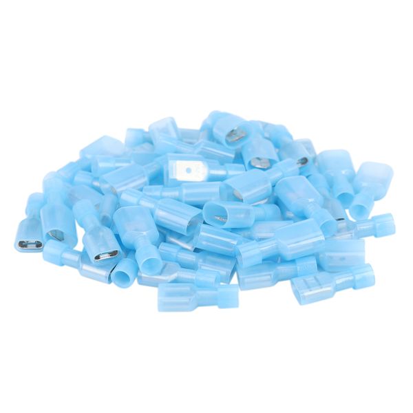 50Pcs Female &amp; Male Insulated Wire Terminals Connector Nylon Blue
