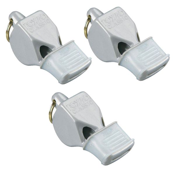 Fox40 Classic Referee Whistle - Grey - 3 Pack
