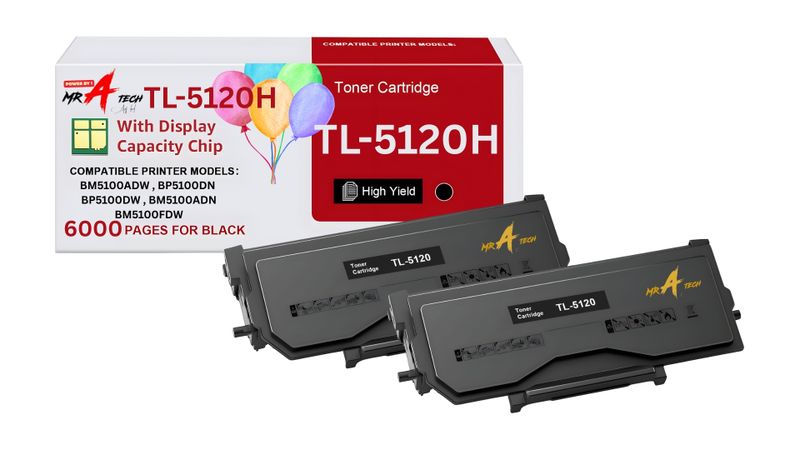 Black Toner Cartridge Compatible with Pantum TL-5120 / TL-5120H 6K Page X 2
