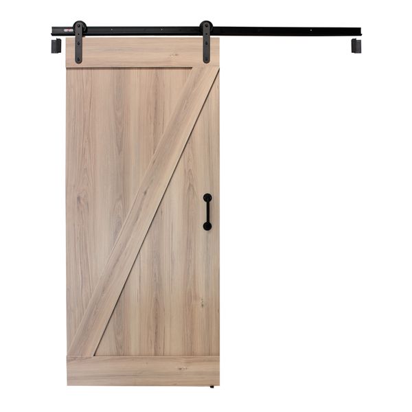Louisiana Barn Style Sliding Door Wood Grain Sahara