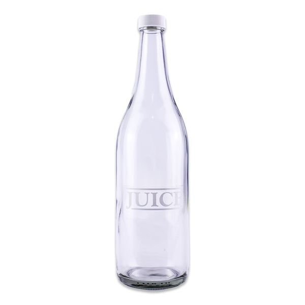 Bottle - Juice - Glass - Transparent - 1 Litre