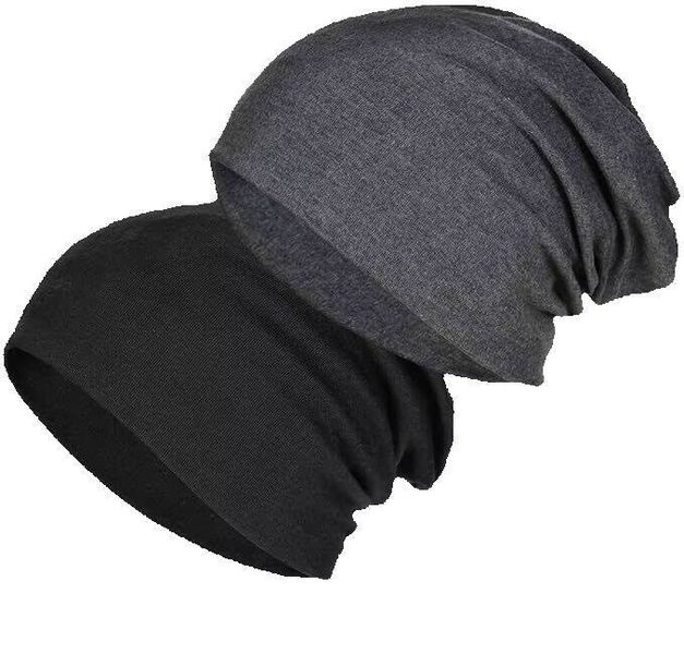 Soft Slouchy Hats, Stretchy Beanie Hats, Baggy Skull Cap - Pack of 2