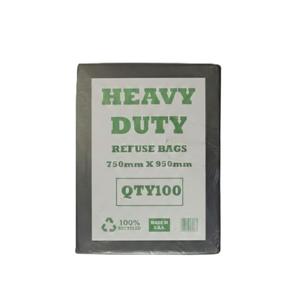 Heavy duty Refuse Bags Standard Black Bags 100 Pack