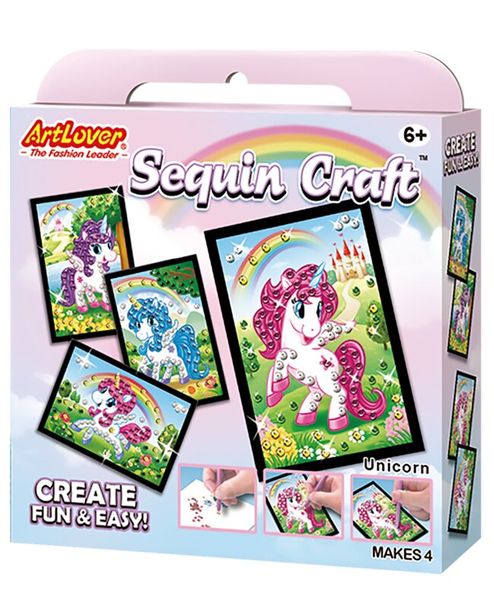 Art Lover Sequin Craft Unicorn