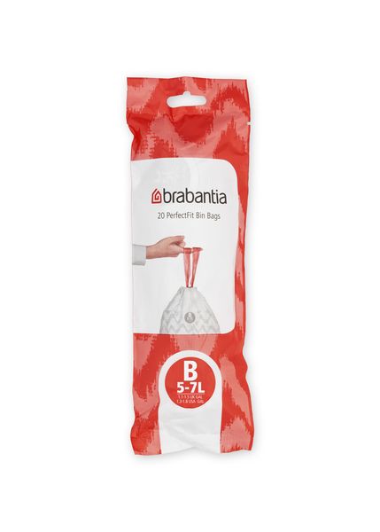 Brabantia - PerfectFit Bin Bags Code B 5-7L - 1 Roll with 20 Bags