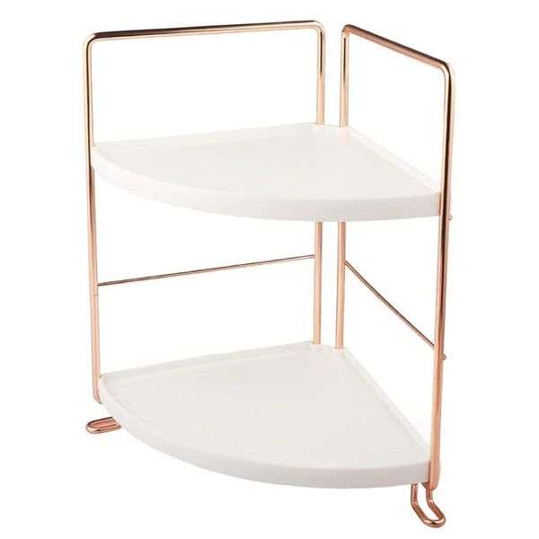 Decor Multifunctional 2-Tier Corner Storage Rack Organiser - 27cm