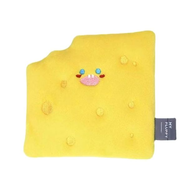 UrbanPets - Treat Dispensing Cheese Dog Pet Plush Toy Soft and Interactive