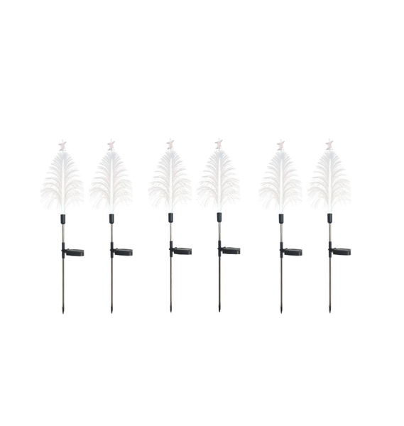 Solar Christmas Pathway Lights Waterproof Yard Patio Lawn Stake Lights 6PCS