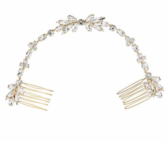 Olive Tree - Crystal Styled Hair Comb 01 - Bridal / Formal Event