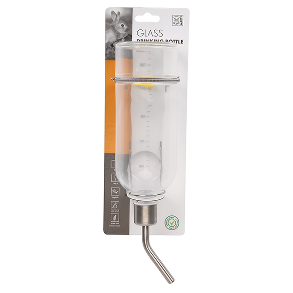 M-Pets Glass Drinking Bottle for Hamsters - Small