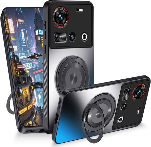Magnetic Stand PC Matte Phone Case Compatible With nubia RedMagic 10S Pro