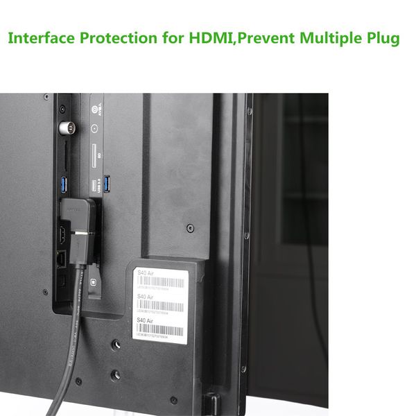 Ugreen HDMI 90° Left M to HDMI F Adp-BK