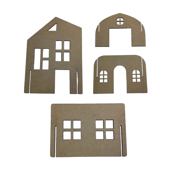 Montessori - Engaging Educational Wooden House Puzzle - 4 Piece
