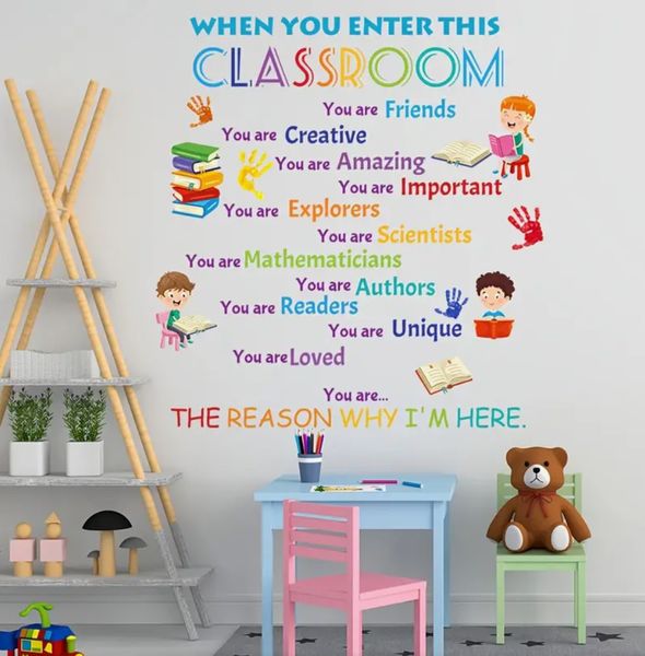 Inspirational Classroom Wall Decal/Sticker