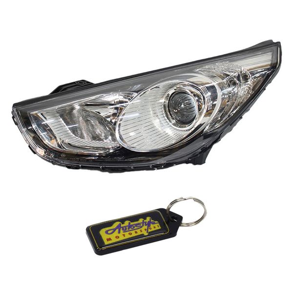 Replacement Headlight with Socket for Hyundai iX35 2013 - LHS &amp; Key Holder