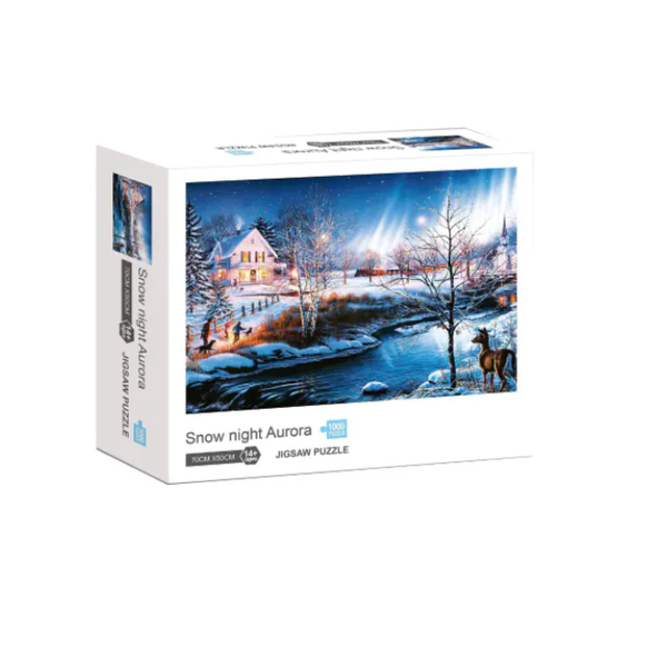 1000 Pieces Jigsaw Puzzles for Adults - Snow Night Aurora