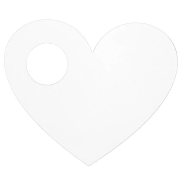 2-Pack Heart-Shaped Acrylic Mixing Palettes - Transparent