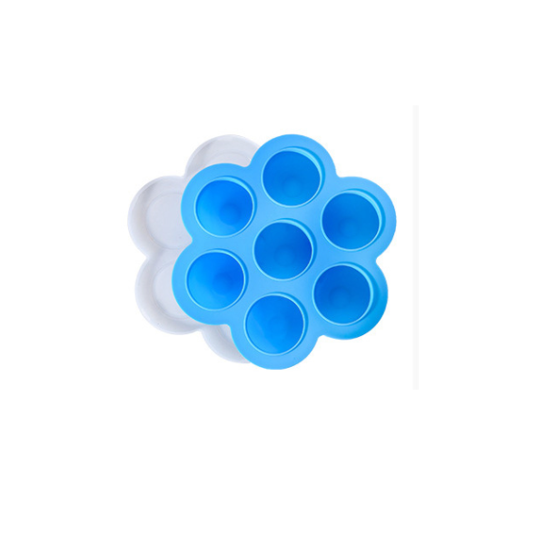 Silicone Food Storage Freezer Tray with Lid For Home and Baby - 7 Cup