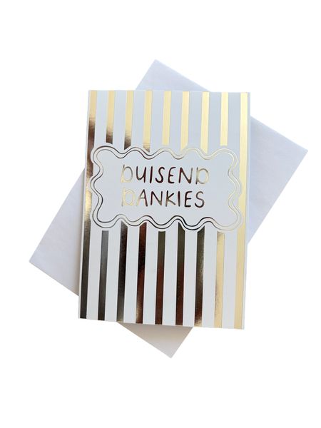 Premium Foil Greeting Cards - Dankie (Pack of 4)