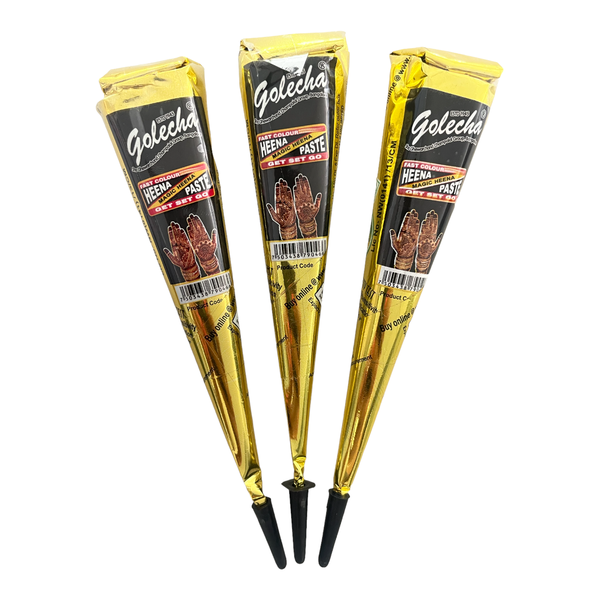 Black Henna Body Art Paste - 3 Cones