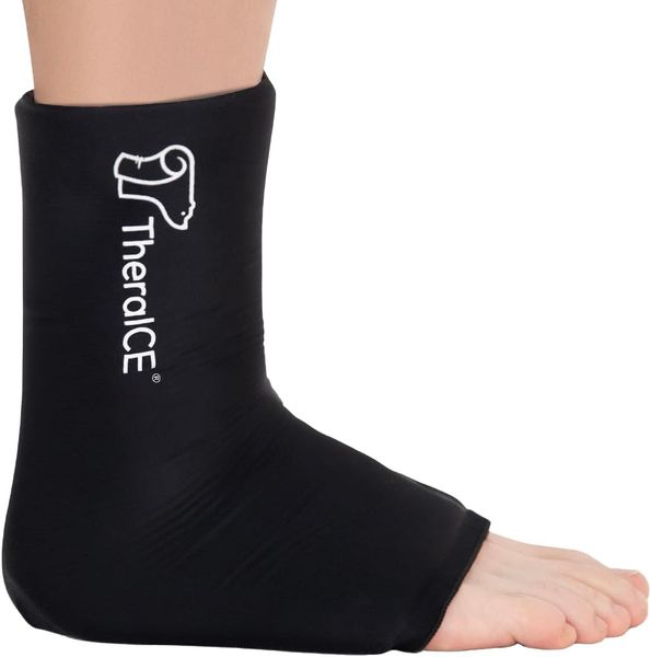 TheraICE - Ankle Ice Pack Wrap for Swelling &amp; Sprained Ankle Brace