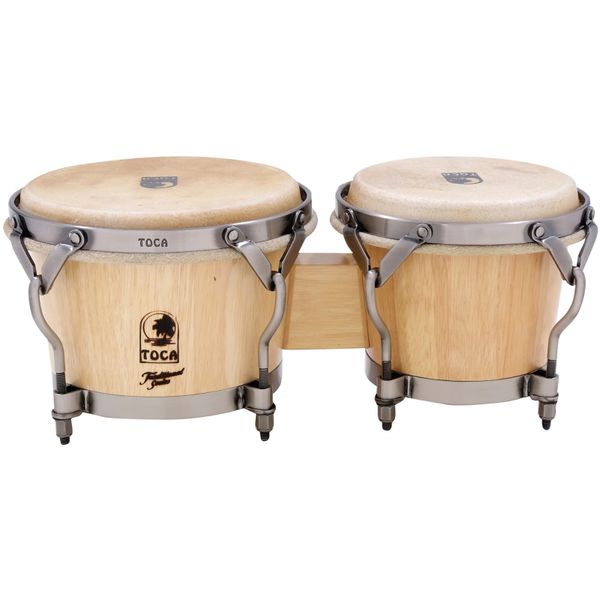 Toca 7" &amp; 8-1/2" Traditional Series Wood Bongos - Natural