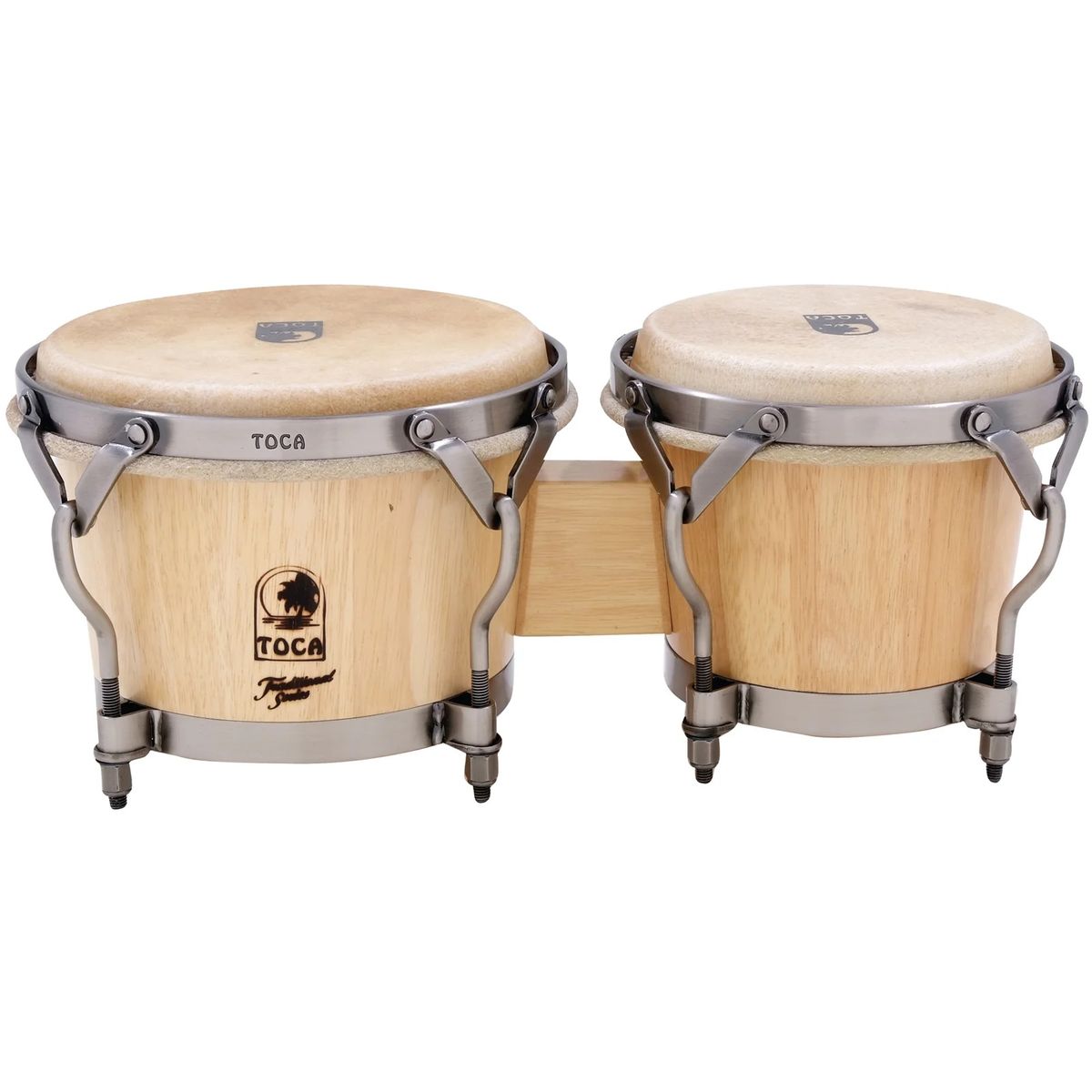 Toca 7" & 8-1/2" Traditional Series Wood Bongos - Natural