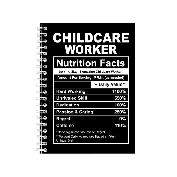 Childcare Worker Wire Bound Notebook Gift Writing Books Notepad