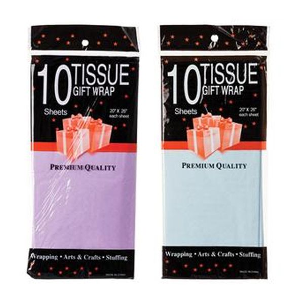 Paper Tissue Blue And Purple - 10 Sheets (2 Pack)
