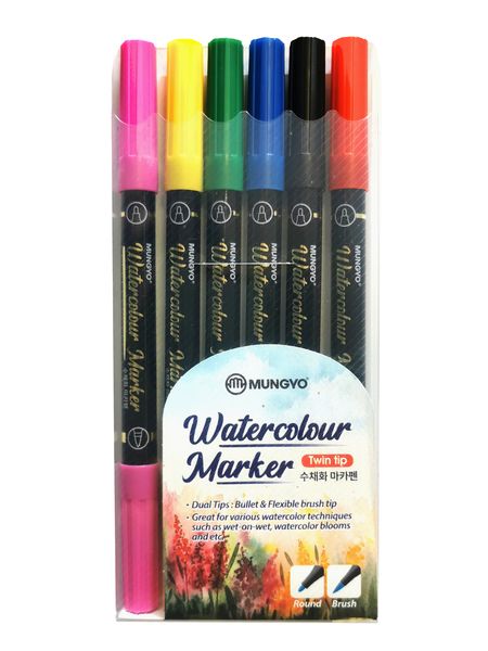 Mungyo Twin-Tip Watercolour Marker Set