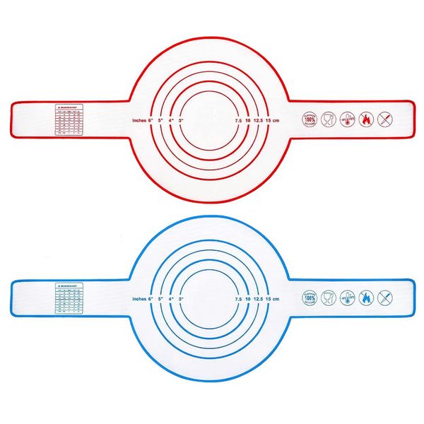 Silicone Baking Mat Dutch Oven Non Stick Baking Mat with Long Handle - 2 Piece