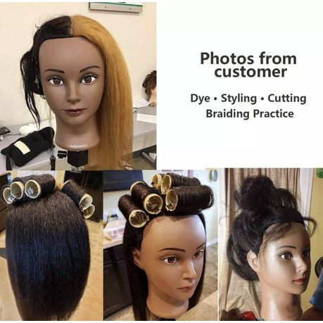 Mannequin Head with Human Hair 100% Real Hair Hairdresser | Buy Online in  South Africa 