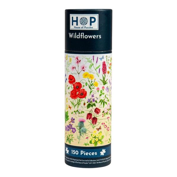 House of Puzzles - Wildflowers - Puzzle Tube - 150 Piece Jigsaw Puzzle