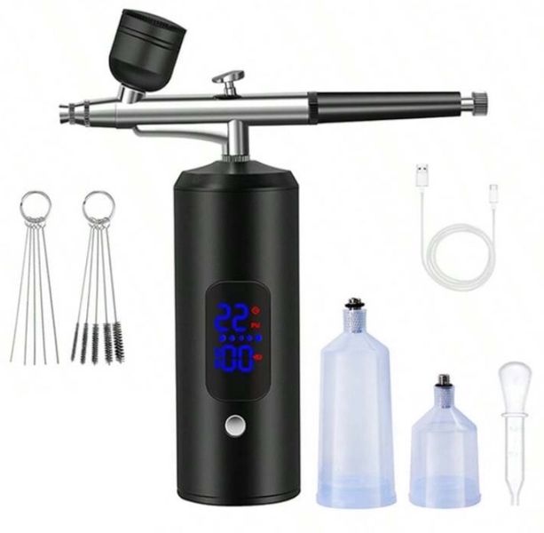 Premium Airbrush Kit with Compressor - Black