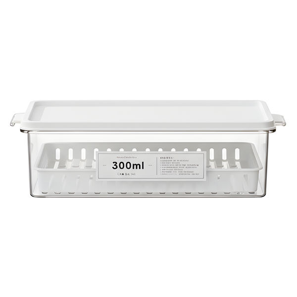 Plastic Food Storage Container With Lid - White