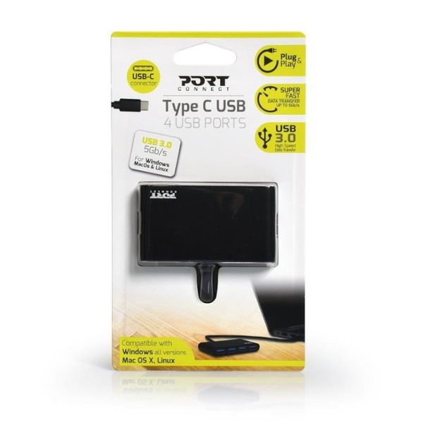 Port Usb Hub 4 Ports Type C