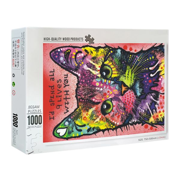 1000-Piece Large Jigsaw Puzzle - Cool Cat