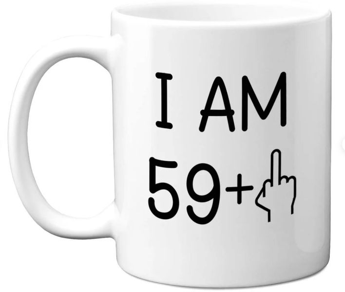 60th Birthday Middle Finger Birthday Christmas Gift Premium Coffee Mug