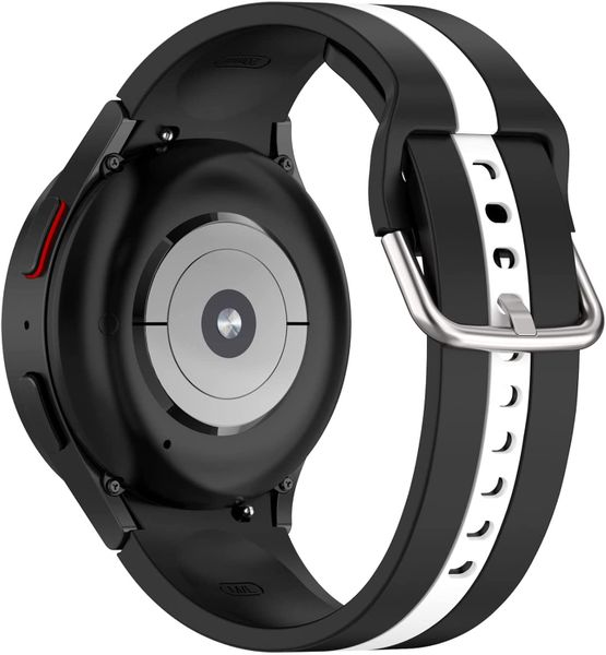 Two-tone Strap Compatible with Samsung Galaxy Watch 4/5/6/7 - Black &amp; White