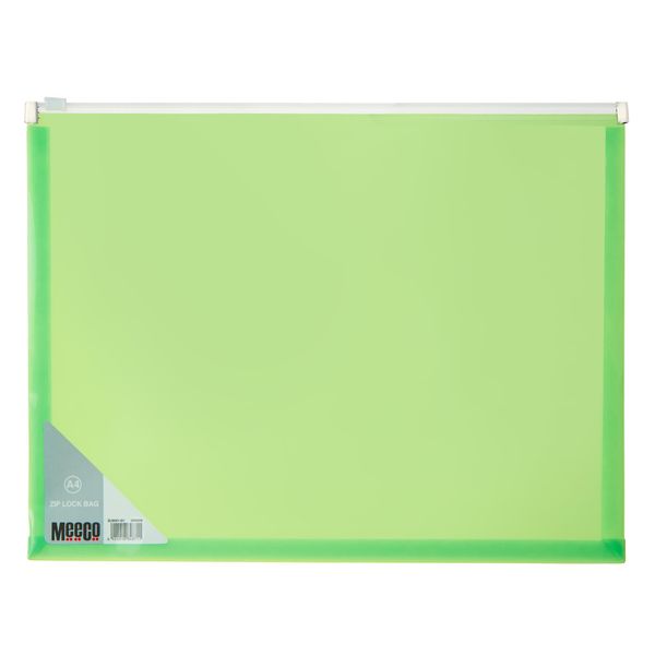 Meeco Zip Lock Bag - A4 - Green