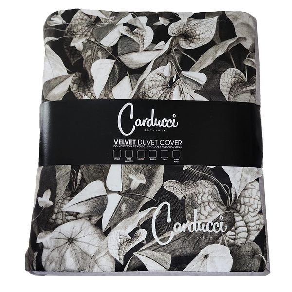 Carducci Velvet Embellished Duvet Cover Set - Diana Leafe