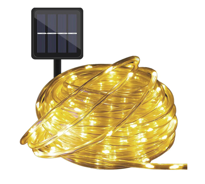 10m Solar Waterproof LED Tube Decorative Wedding Christmas Fairy Lights
