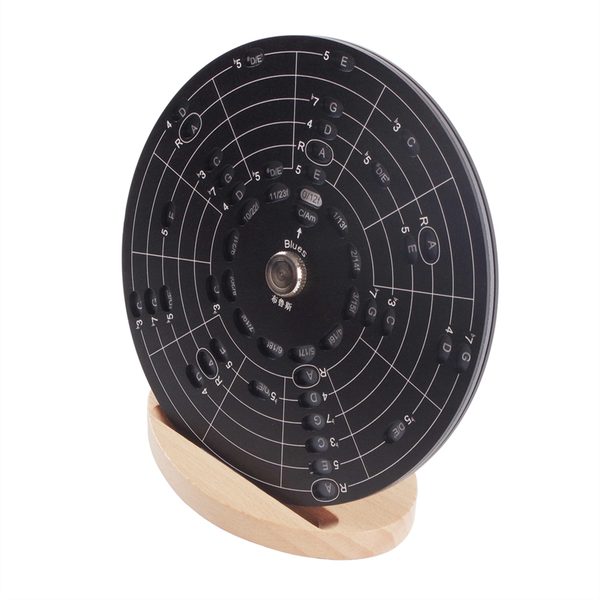 Guitar Chord Wheel Scale Dial Wooden Melody Tool Size L