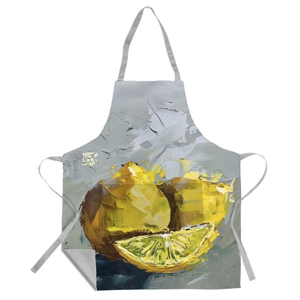 Close Up Lemons By Juanette Menderoi Medium Length Apron