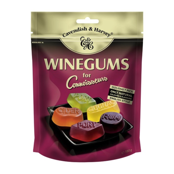 Cavendish &amp; Harvey Winegums For Connoisseurs 180g x 4