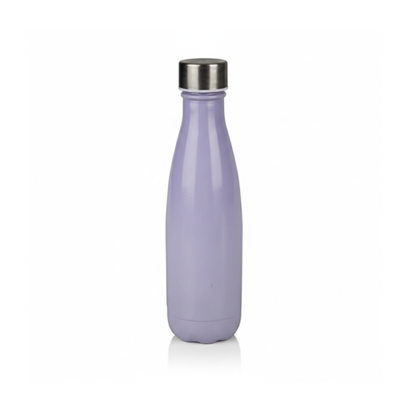 Stylish Pastel Purple Glass Water Bottle - 580ml