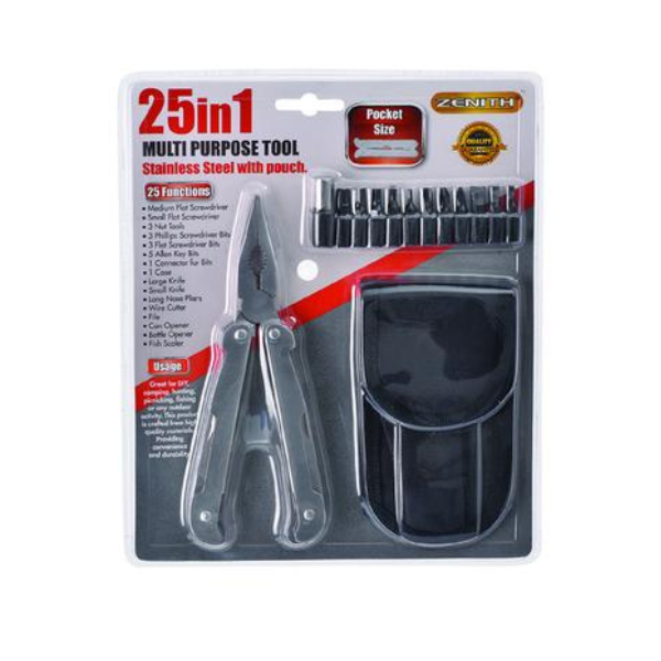 All in one Tool 25-in-1 s/s-Bits with Pouch